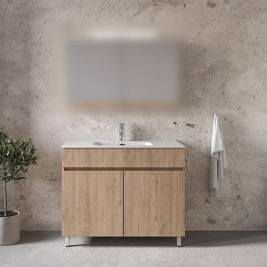 Έπιπλο Royal Toledo 100 Walnut 101x46x72cm Βάση Νιπτήρας