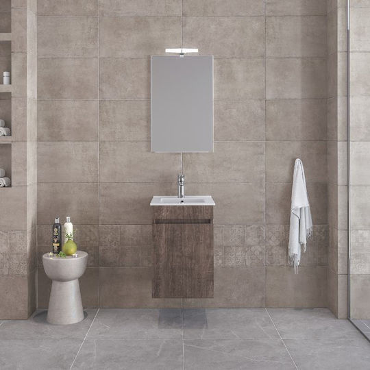 Furnibath Πάγκος με Νιπτήρα Μ41xΒ60xΥ41cm Grey