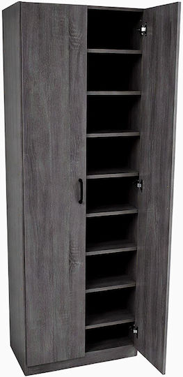 Δίφυλλη Ντουλάπα 60x36x175cm Γκρι Δίφυλλη Ντουλάπα 60x36x175cm Γκρι