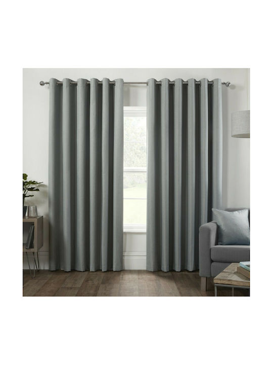 Import Hellas Verdunkelungsvorhang mit Grommets Schwarz 140x270cm