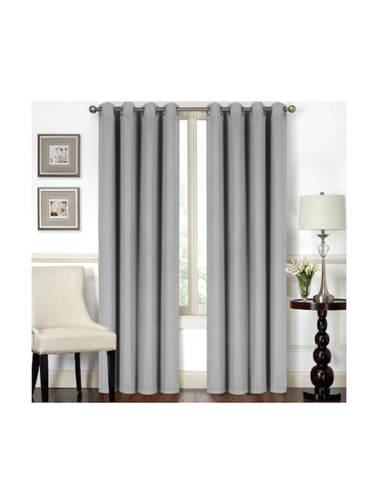 Import Hellas Verdunkelungsvorhang mit Grommets Schwarz 140x270cm