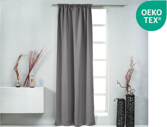 Easy Home Перде с Плик с Писалка Bells Сиво 140x270см