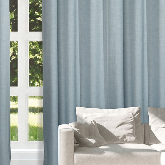 Das Home Κουρτίνα με Τρουκς 2240 Γαλάζια 140x270εκ.