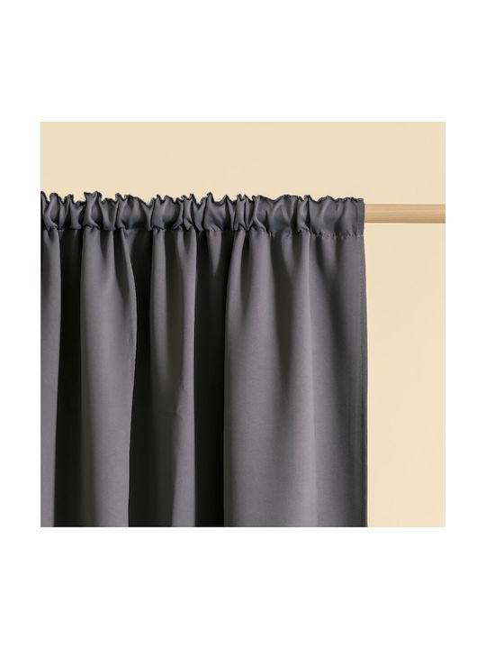 Easy Home Vorhang Verdunkelung mit Bleistiftfalten Bells Gray 140x270cm