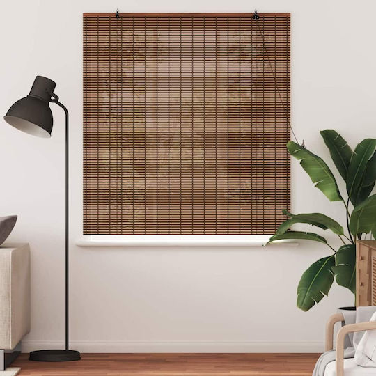 vidaXL Perdea De Fereastră Cu Coafură Maro 150x160 Cm