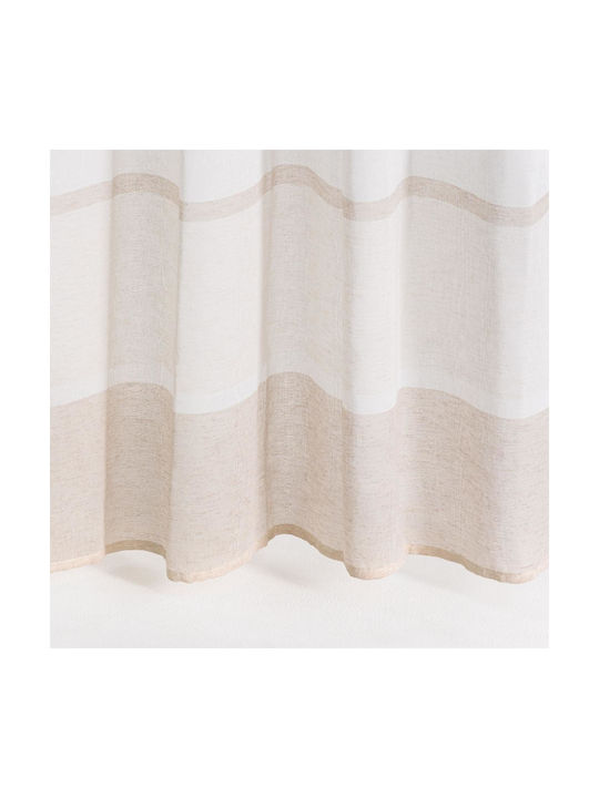 Draperie Easy Home Drum 260x140cm Bej cu Inele