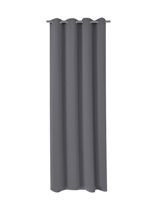 Sidirela Curtain with Grommets Gray Anthracite 140x260cm