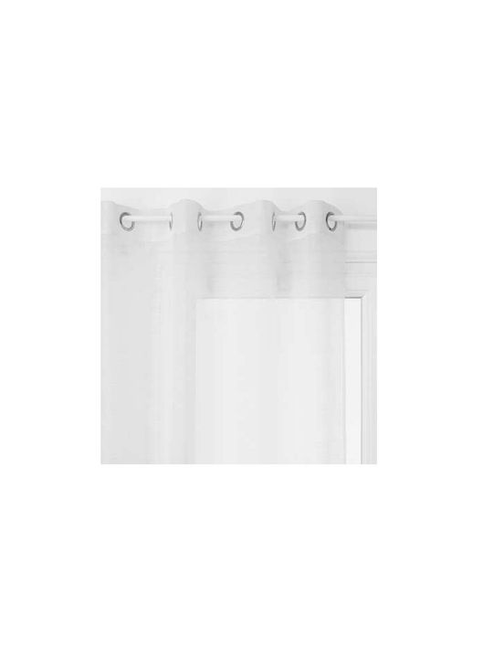 Atmosphera Κουρτίνα με Τρουκς Louis Λευκή 140x240εκ.