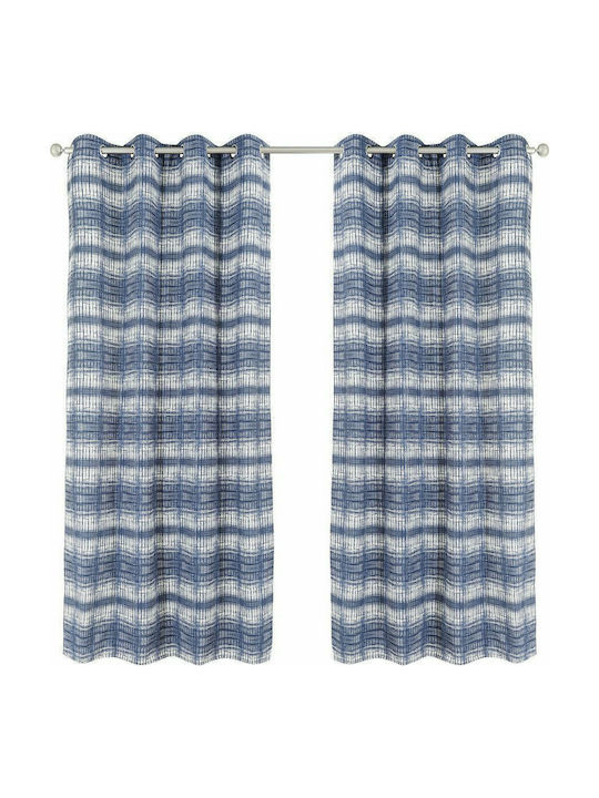 Das Home Curtain with Grommets 2117 Blue 140x260cm