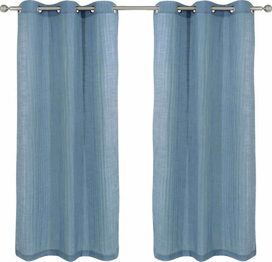 Das Home 2136 Grommet Light Blue Curtains 140x280cm
