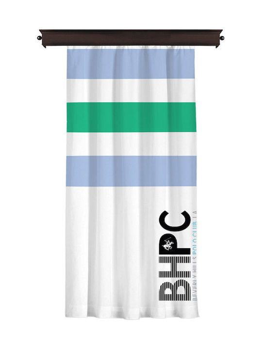 Beverly Hills Polo Club Κουρτίνα με Τρουκς Λευκό 140x260εκ.
