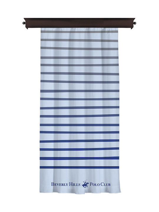 Beverly Hills Polo Club Curtain With White Grommets 140x260cm