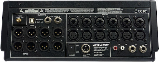 Peavey Aureus Mini SOCON490 Digitale Konsole 20 Kanäle mit Phantom Power & 20 XLR-Eingänge