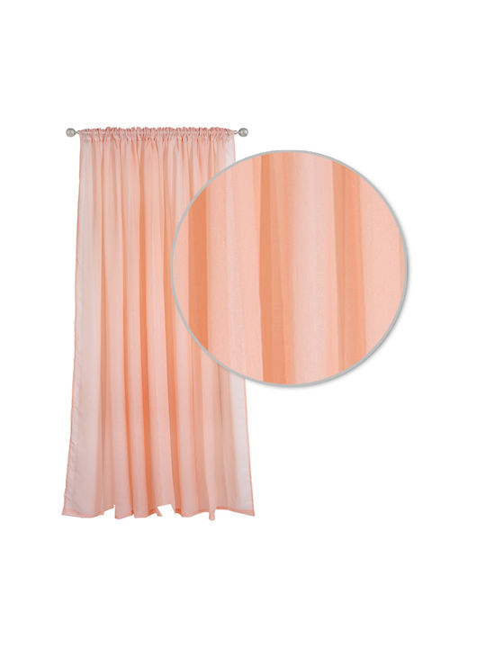Das Home Curtain with Pencil Pleat 2194 Salmon 450x270cm