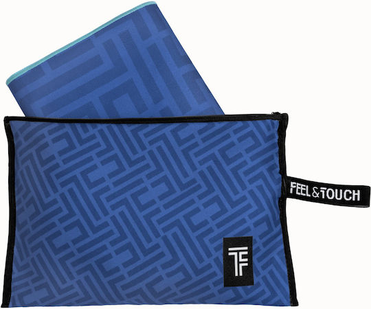 Guy Laroche Mikrofasertuch Körper Doppelseitig mit Etui Blau 180x90cm