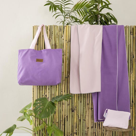 Nima Πετσέτα Microfiber Σώματος Μωβ 160x90εκ.