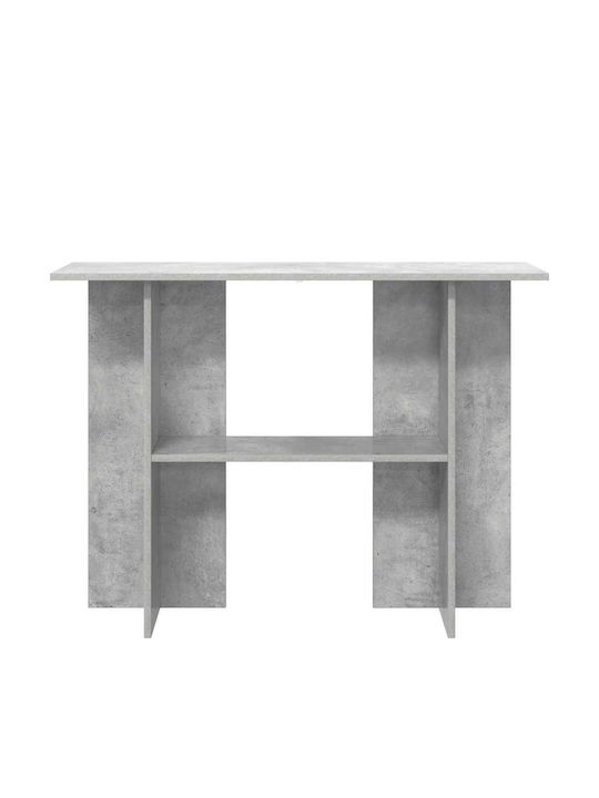 Wooden Console Table Gray Concrete L100xW30xH75cm