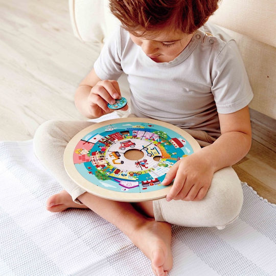 Lemnos Puzzle pentru Copii Jobs Roundabout Locuri de muncă diverse Hape