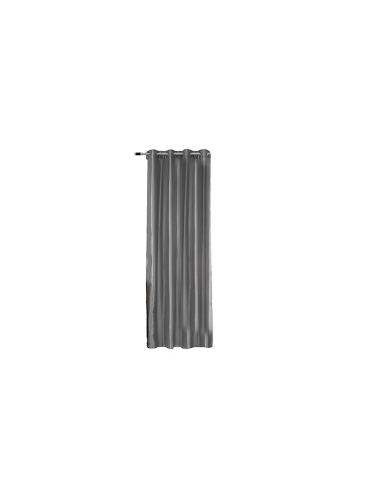 Easy Home Κουρτίνα με Τρουκς Marimba Γκρι 140x260εκ.