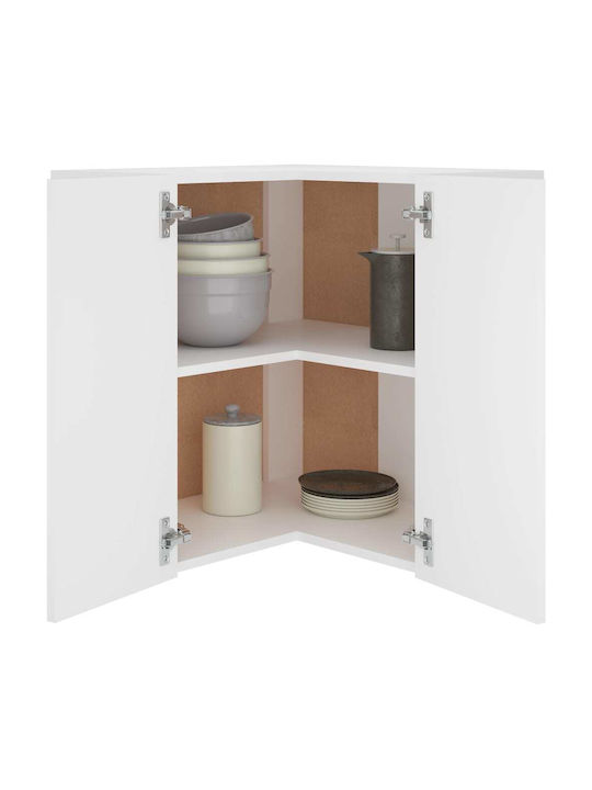 Corner Cabinet Wall White 57x57cm