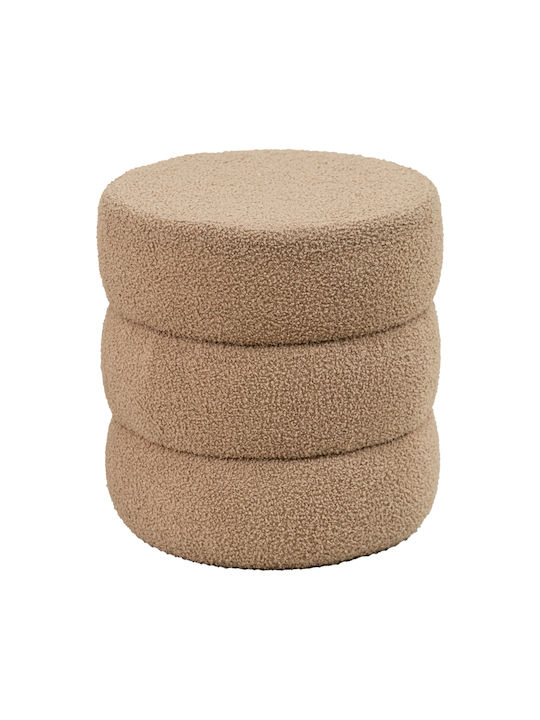 Bean Bag Stool Waterproof Kioto Bouclé Brown 40x40x40cm