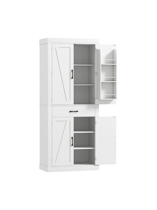 Στήλη Κουζίνας Λευκό 76x39.5x183.5εκ.