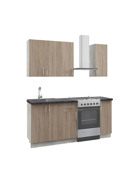 Set Dulapuri de Bucătărie Suspendate & de Podea Sonama 120x47x84buc