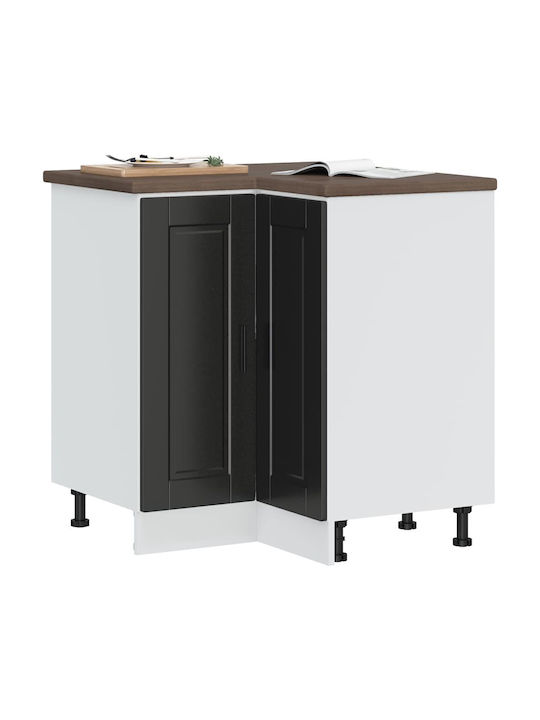 Eckschrank Boden Black 75.5x75.5x81.5cm