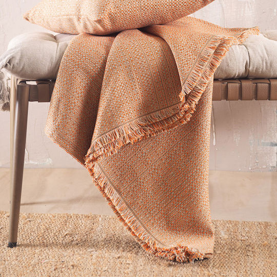 Rythmos Kelsey Cuvertură Pentru Canapea Patru Locuri 2 Fețe 180x330cm Teracotă Rythmos Kelsey Cuvertură Pentru Canapea Patru Locuri 2 Fețe 180x330cm Teracotă