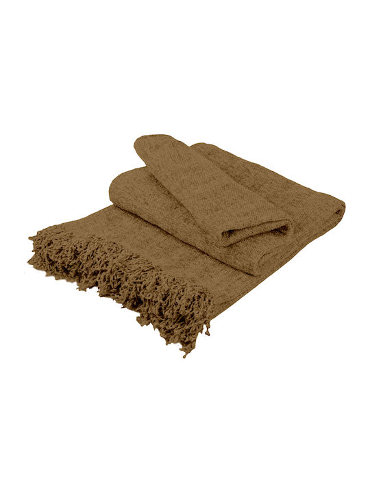 Sunshine Ριχτάρι Διθέσιου Καναπέ Chenille 180x240εκ. Μπεζ