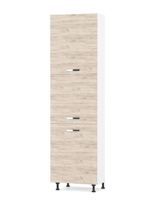 Στήλη Κουζίνας Charlotte 60x56x213.4cm Δρυς