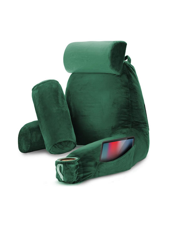 Bean Bag Chair Bolster Green 75x33x91.5cm