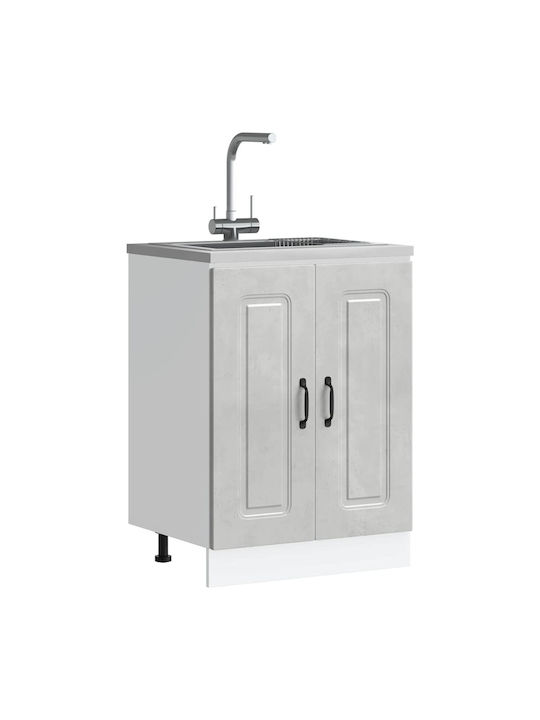 Kalmar Spülbeckenschrank Grey Concrete 60x46x81.5Stück