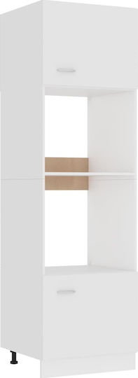 Ντουλάπι Άνω Φούρνου Δαπέδου 60x57x207cm Λευκό Ντουλάπι Άνω Φούρνου Δαπέδου 60x57x207cm Λευκό
