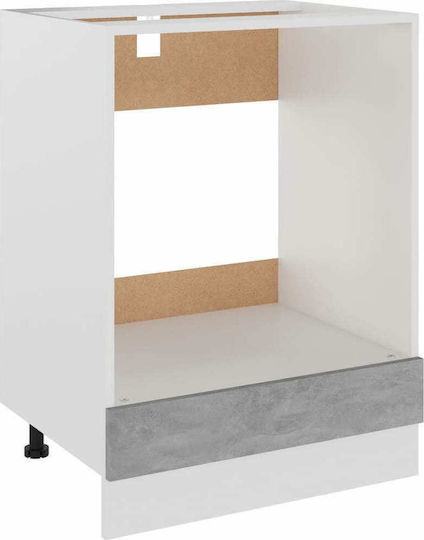 Ντουλάπι Κάτω Φούρνου 60x46x81.5cm Γκρι Σκυροδέματος Ντουλάπι Κάτω Φούρνου 60x46x81.5cm Γκρι Σκυροδέματος
