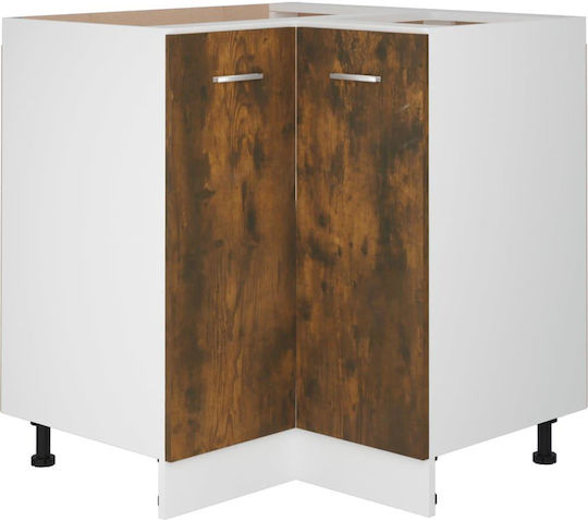 Γωνιακό Ντουλάπι Δαπέδου 75.5x75.5x80.5cm Καφέ