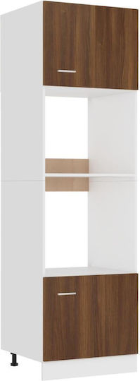 Ντουλάπι Άνω Φούρνου Δαπέδου 60x57x207cm Καφέ Δρυς Ντουλάπι Άνω Φούρνου Δαπέδου 60x57x207cm Καφέ Δρυς
