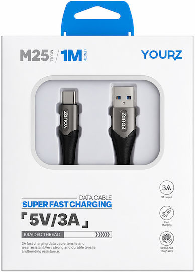 YOURZ USB 2.0 Cable USB-C male - USB-A 1m 57245