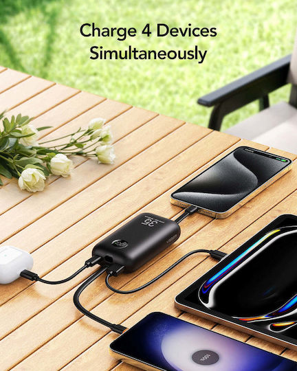Veger Power Bank 10000mAh 35W with USB-A Port and USB-C Port Power Delivery Blue