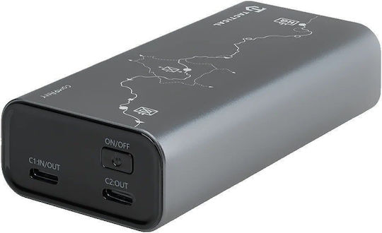 Tactical Company Power Bank 10000mAh 30W with 2 USB-C Ports Gray