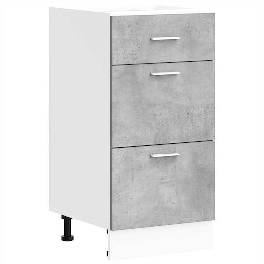 Lyon Επιδαπέδια Συρταριέρα Κουζίνας Γκρι 40x46x81.5εκ. Lyon Επιδαπέδια Συρταριέρα Κουζίνας Γκρι 40x46x81.5εκ.