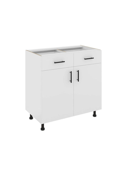 Επιδαπέδιο Ντουλάπι με Πάγκο Εργασίας White 80x50x80εκ.