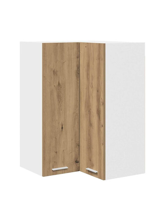 Cabinet Wall Χειροποίητη Δρυς Και Λευκό 57x57x80cm
