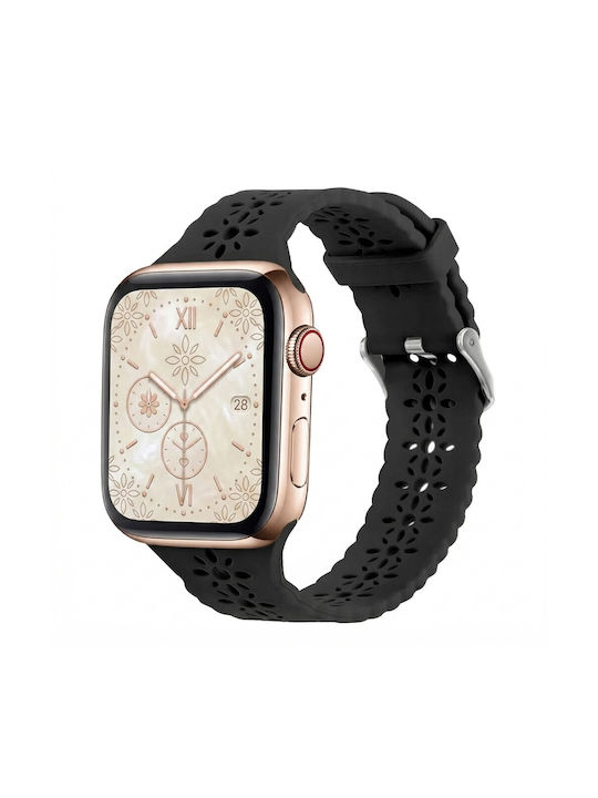 Secure Comfort Band Curea Neagră (Apple Watch Seria 4–11 / SE / Ultra 44/45/46/49mm)