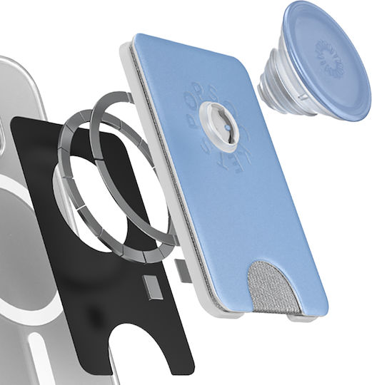 Popsockets Popwallet Magsafe Stand Smartphone Integrated Card Holder Blue