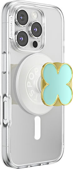 Popsockets Smartphone Popgrip Premium Enamel Clover Pattern Solid Fixing Green
