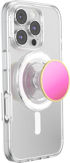 Popsockets Smartphone Popgrip Premium Enamel Round Pattern Solid Fixing Pink