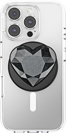 Popsockets Smartphone Popgrip Premium Magsafe Stand Selfie Efect Cristal Negru