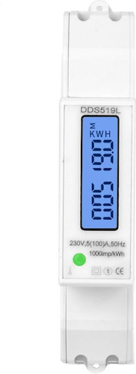 Contor Monofazat de Energie Electrică Sinotimer 230v Ac 50hz 5 100 A Afișaj Digital cu Led Iluminat Dds519l