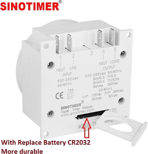 Digital Relais Timer Sinotimer Timer Schalter Programmierbar 230v 30a Tm619h2-30d